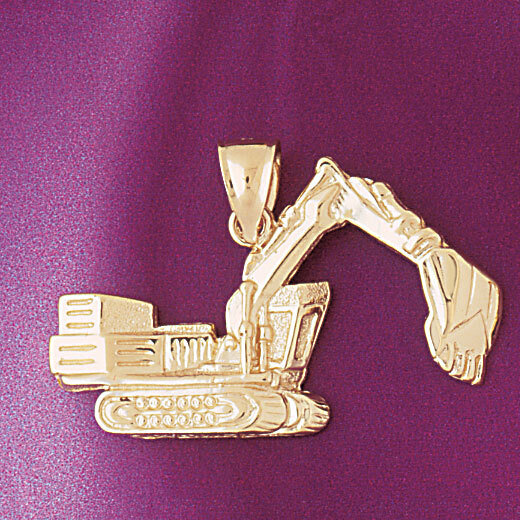 Tractor Pendant Necklace Charm Bracelet in Yellow, White or Rose Gold 4302