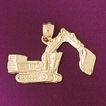 Tractor Pendant Necklace Charm Bracelet in Yellow, White or Rose Gold 4303