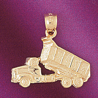 Truck Pendant Necklace Charm Bracelet in Yellow, White or Rose Gold 4315