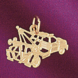 Dazzlers Jewelry Towing Truck Pendant Necklace Charm Bracelet in Yellow, White or Rose Gold 4321, M…