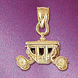 Dazzlers Jewelry Carriage Pendant Necklace Charm Bracelet in Yellow, White or Rose Gold 4325, MPN: …