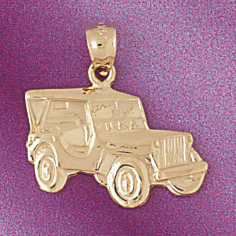 Classic Car Pendant Necklace Charm Bracelet in Yellow, White or Rose Gold 4326