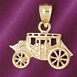 Classic Car Pendant Necklace Charm Bracelet in Yellow, White or Rose Gold 4332