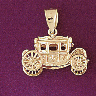 Classic Car Pendant Necklace Charm Bracelet in Yellow, White or Rose Gold 4333
