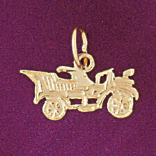 Classic Car Pendant Necklace Charm Bracelet in Yellow, White or Rose Gold 4334