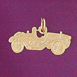 Classic Car Pendant Necklace Charm Bracelet in Yellow, White or Rose Gold 4339