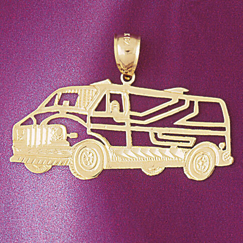 Van Conversion Rv Pendant Necklace Charm Bracelet in Yellow, White or Rose Gold 4357