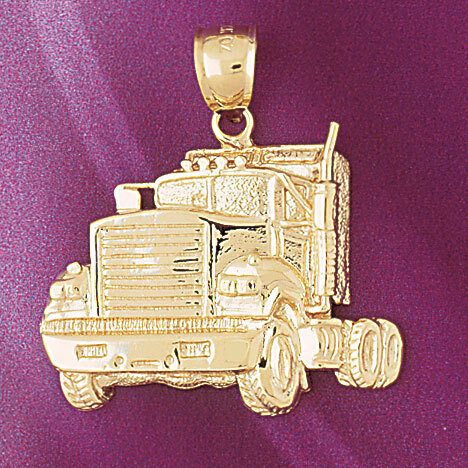 Truck Pendant Necklace Charm Bracelet in Yellow, White or Rose Gold 4361