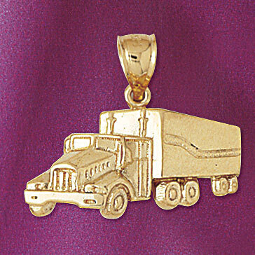 Truck Pendant Necklace Charm Bracelet in Yellow, White or Rose Gold 4365