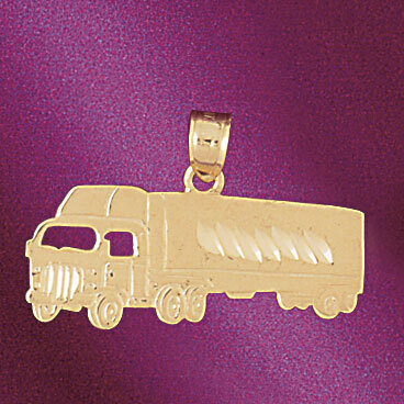 Truck Pendant Necklace Charm Bracelet in Yellow, White or Rose Gold 4368