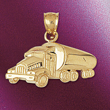 Truck Pendant Necklace Charm Bracelet in Yellow, White or Rose Gold 4369