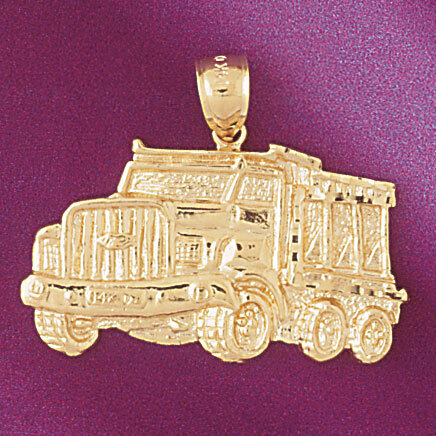Truck Pendant Necklace Charm Bracelet in Yellow, White or Rose Gold 4371