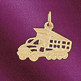 Truck Pendant Necklace Charm Bracelet in Yellow, White or Rose Gold 4373