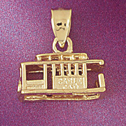 Dazzlers Jewelry Classic Bus Pendant Necklace Charm Bracelet in Yellow, White or Rose Gold 4377, MP…