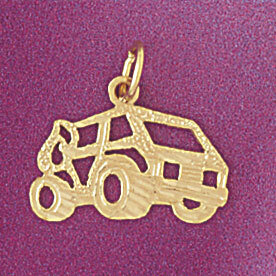 Car Pendant Necklace Charm Bracelet in Yellow, White or Rose Gold 4399