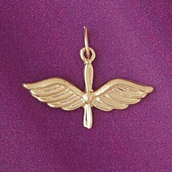 Military Air Force Sign Pendant Necklace Charm Bracelet in Yellow, White or Rose Gold 4507