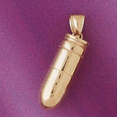Bullet Pendant Necklace Charm Bracelet in Yellow, White or Rose Gold 4509
