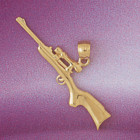 Dazzlers Jewelry Gun Pendant Necklace Charm Bracelet in Yellow, White or Rose Gold 4540, MPN: DZ-45…