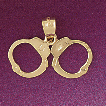 Handcuff Pendant Necklace Charm Bracelet in Yellow, White or Rose Gold 4566