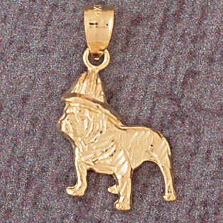 Firefighter Dog Pendant Necklace Charm Bracelet in Yellow, White or Rose Gold 4616