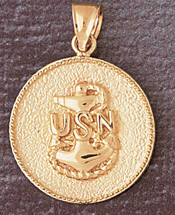 Us Navy Sign Pendant Necklace Charm Bracelet in Yellow, White or Rose Gold 4637