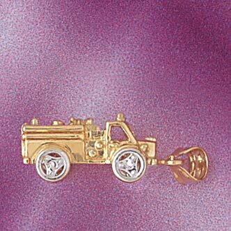 Firefighter Pendant Necklace Charm Bracelet in Yellow, White or Rose Gold 4662