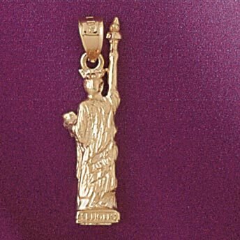 Dazzlers Jewelry Justice Statue Pendant Necklace Charm Bracelet in Yellow, White or Rose Gold 4680,…