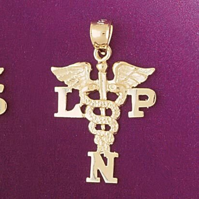 Medical Sign Pendant Necklace Charm Bracelet in Yellow, White or Rose Gold 4703