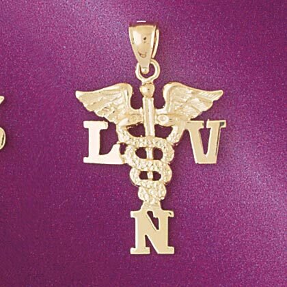 Medical Sign Pendant Necklace Charm Bracelet in Yellow, White or Rose Gold 4704