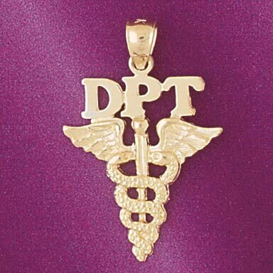 Medical Sign Pendant Necklace Charm Bracelet in Yellow, White or Rose Gold 4712