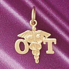 Dazzlers Jewelry Medical Sign Pendant Necklace Charm Bracelet in Yellow, White or Rose Gold 4722, M…