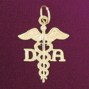Medical Sign Pendant Necklace Charm Bracelet in Yellow, White or Rose Gold 4746