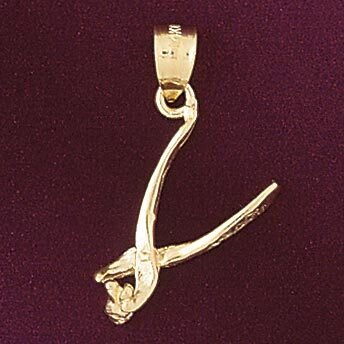 Dentist Pliers Pendant Necklace Charm Bracelet in Yellow, White or Rose Gold 4753