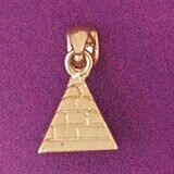 Dazzlers Jewelry Egyptian Pyramid Pendant Necklace Charm Bracelet in Yellow, White or Rose Gold 478…