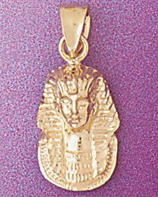 Dazzlers Jewelry Egyptian Pharaoh Pendant Necklace Charm Bracelet in Yellow, White or Rose Gold 479…