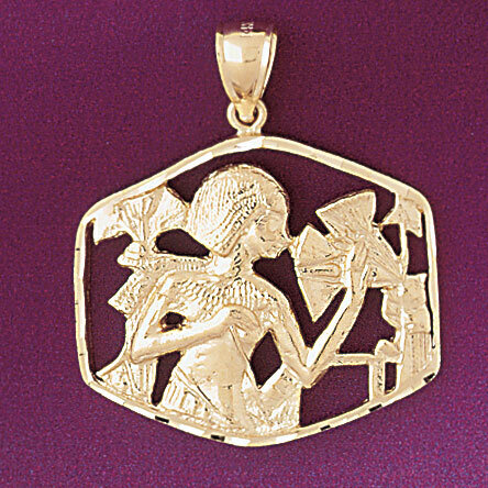 Dazzlers Jewelry Egyptian Sign Pendant Necklace Charm Bracelet in Yellow, White or Rose Gold 4813, …