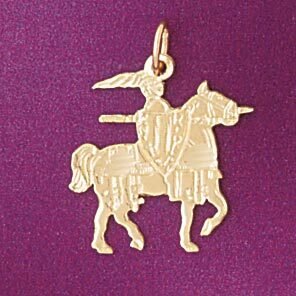 Bullfighter Pendant Necklace Charm Bracelet in Yellow, White or Rose Gold 4828