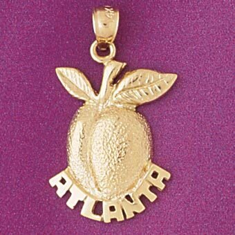 Atlanta Pendant Necklace Charm Bracelet in Yellow, White or Rose Gold 4849