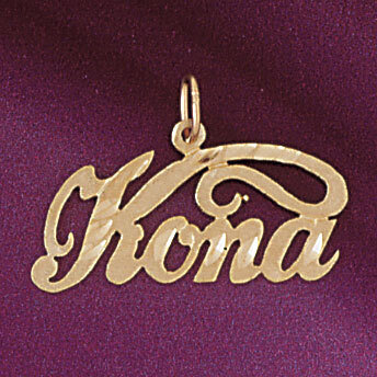 Dazzlers Jewelry Kona Hawaii Pendant Necklace Charm Bracelet in Yellow, White or Rose Gold 4954, MP…