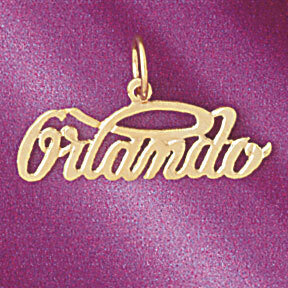 Orlando Pendant Necklace Charm Bracelet in Yellow, White or Rose Gold 5022