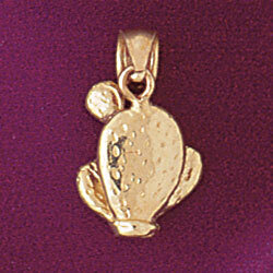 Dazzlers Jewelry Cactus Pendant Necklace Charm Bracelet in Yellow, White or Rose Gold 5220, MPN: DZ…