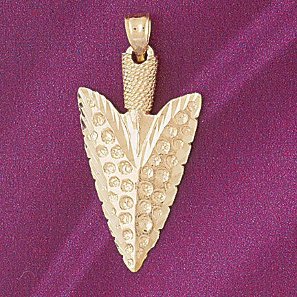 Native American Arrow Head Pendant Necklace Charm Bracelet in Yellow, White or Rose Gold 5305