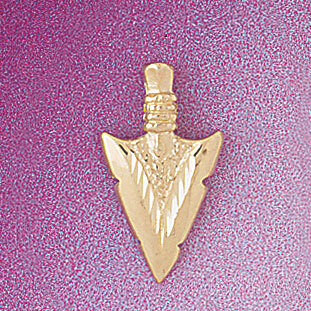 Native American Arrow Head Pendant Necklace Charm Bracelet in Yellow, White or Rose Gold 5310