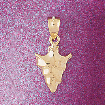 Dazzlers Jewelry Native American Arrow Head Pendant Necklace Charm Bracelet in Yellow, White or Ros…