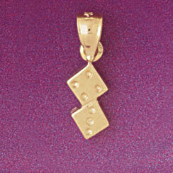Dazzlers Jewelry Dice Pendant Necklace Charm Bracelet in Yellow, White or Rose Gold 5430, MPN: DZ-5…