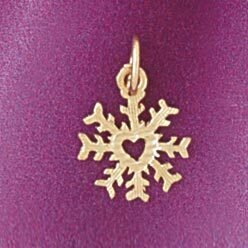 Dazzlers Jewelry Christmas Snowflake Pendant Necklace Charm Bracelet in Yellow, White or Rose Gold …