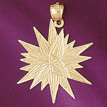 Star Pendant Necklace Charm Bracelet in Yellow, White or Rose Gold 5635