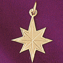 Star Pendant Necklace Charm Bracelet in Yellow, White or Rose Gold 5636