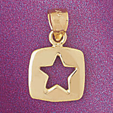 Star Pendant Necklace Charm Bracelet in Yellow, White or Rose Gold 5640