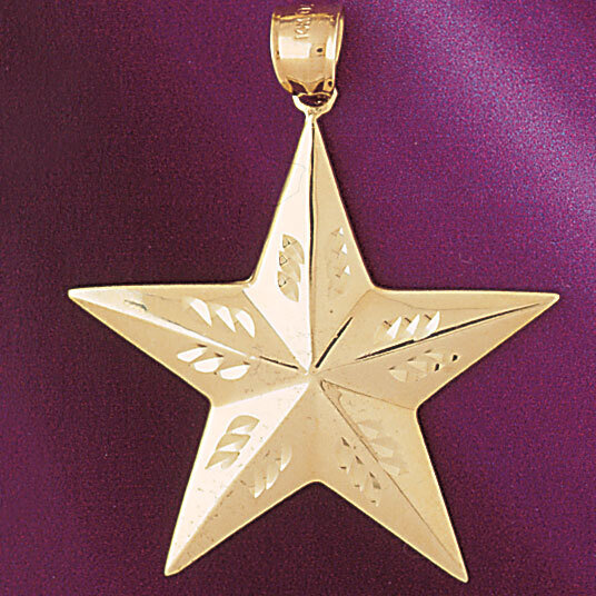 Star Pendant Necklace Charm Bracelet in Yellow, White or Rose Gold 5641